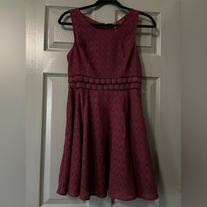Free People burgundy daisy waist dress size 6